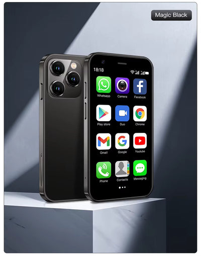 מיני סמארטפון אנדרואיד 16GB רשת 4G דגם xs16 עם מצלמה 5 מגה פיקסל בגודל 11X8 ס"מ